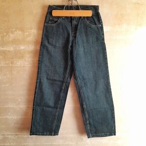 307a. dark blue Lee cotton denim adjustable waistband jeans, 12 R